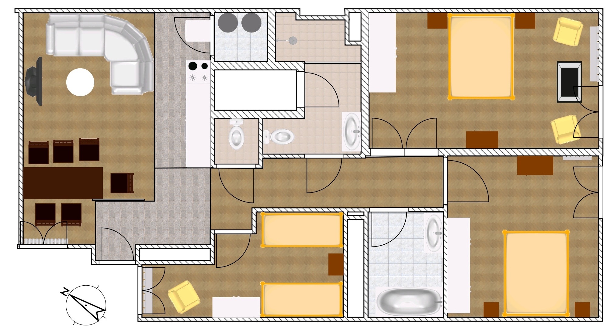 Flat plan old